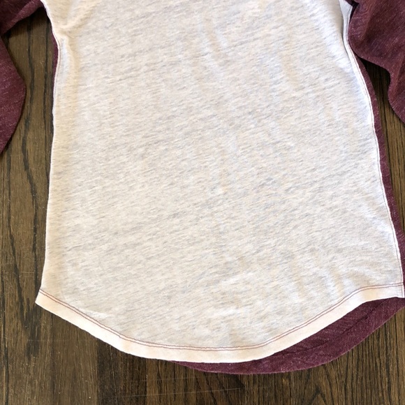 J Crew Linen Colorblock Baseball T-shirt XS - Picture 4 of 4
